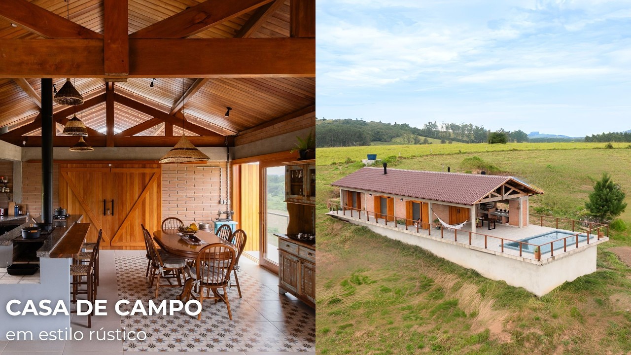 TOUR NA OBRA | Casa de sítio em estilo rústico moderno