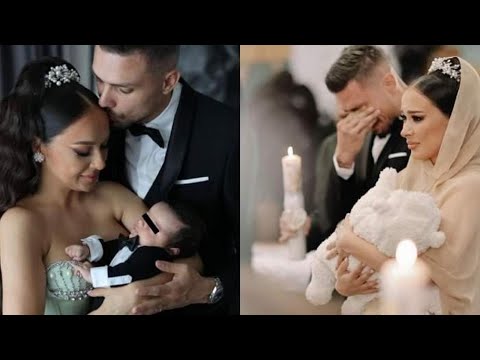 Vlăduța Lupău și soțul ei, Adi Rus, în lacrimi la botezul fiului lor. Prima imagine cu chipul...