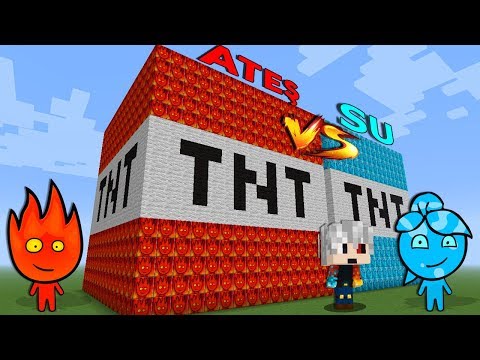 ATEŞ VE SU TNT ŞANS BLOKLARI - Minecraft