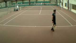 preview picture of video 'Christophe (5/6) vs Jacques (2/6) - Match corpo - 1er set - 19/04/2013'