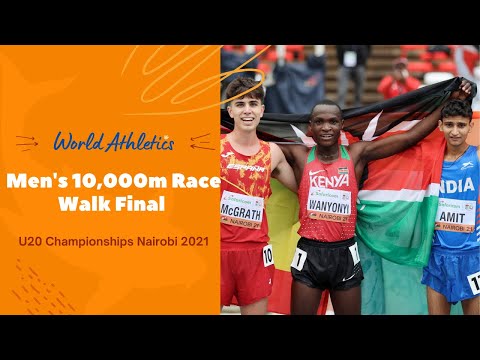 Men's 10,000m Race Walk Final | U20 Championships Nairobi 2021