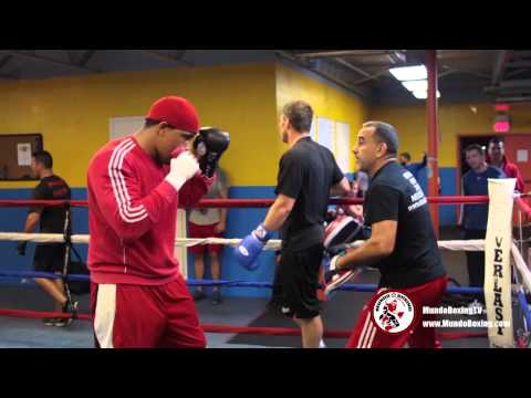 Grigory Drozd and Odlanier Solis training with Pedro Diaz - Feb 2014