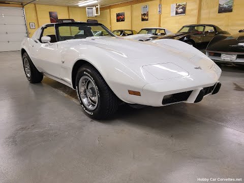 1977 White L82 4spd Corvette For Sale Video