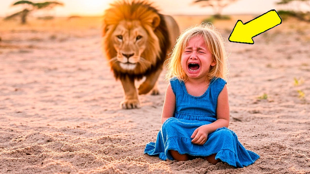 Leão Ouve Choro de Menina Abandonada em Savana, o Que Ele Fez Chocou a Todos...