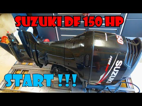 START UP AND TEST OF  SUZUKI DF150 HP 4 STROKE OUTBOARD MOTOR EFI 2010 XL