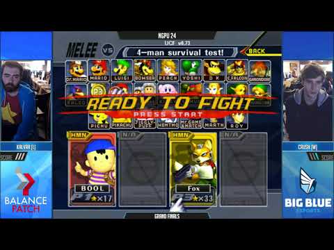 NGPU 24 SSBM - Kalvar [L] (Marth, Ness) vs. Crush [W] (Fox) - Melee GF
