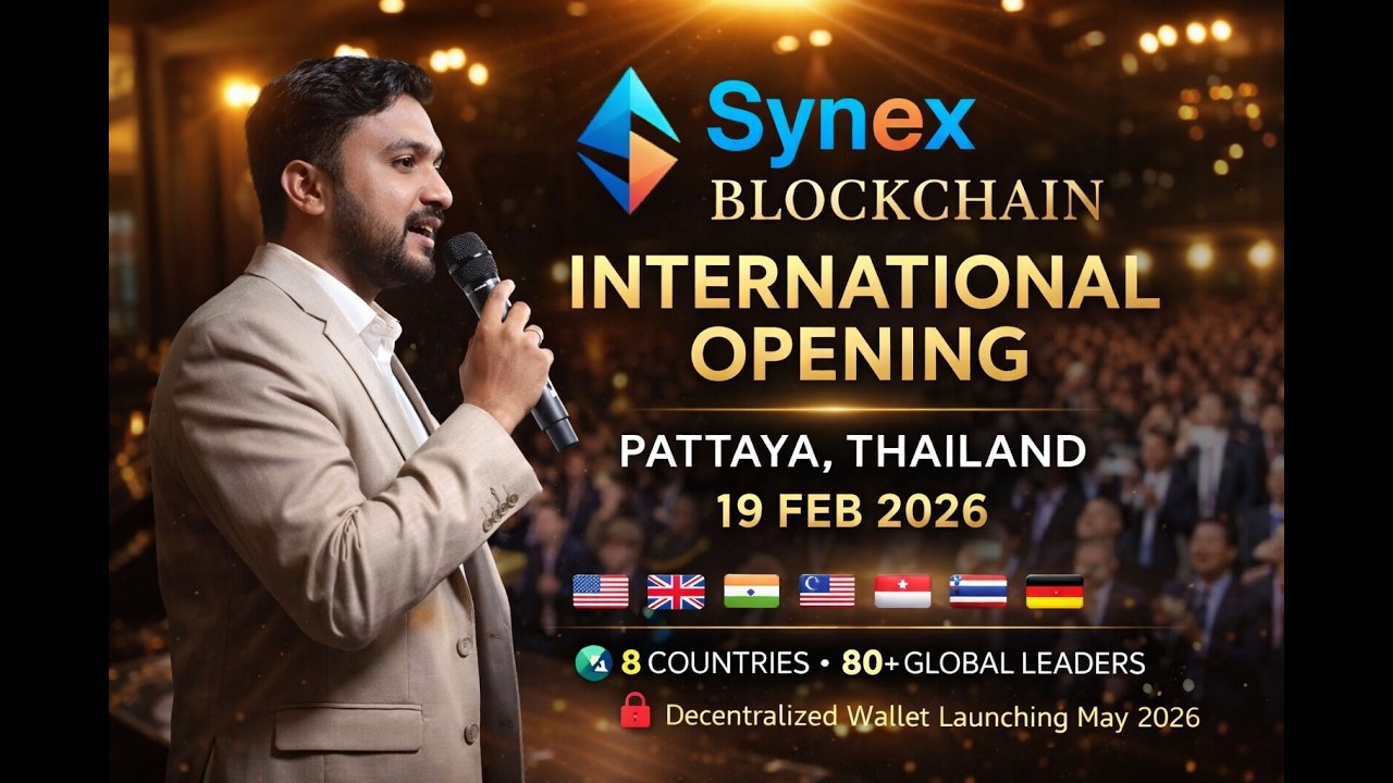 Synex Blockchain Grand Opening Thailand | 8 Countries | Pattaya 19 Feb 2026 | Global Launch 🔥