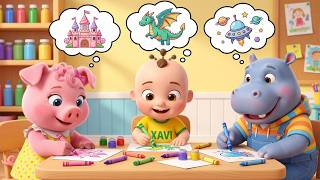 Let's Draw and Imagine Song 🎨✨ | Imagination Song for Kids | Baby Xavi Kids Songs