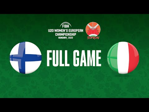 Finland v Italy | Full Basketball Game | FIBA U20 Women's European Championship 2022