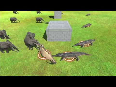 8 Elephant in night vs all units - Animal Revolt Battle Simulator