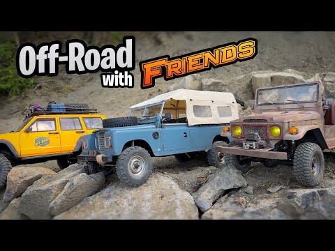 RC Cars OffRoad RC Crawler Adventure with Friends: BRX02 Series III, Toyota FJ 45, TRX-4 Jeep XJ