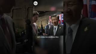 Chinese President Xi Jinping confronts Justin Trud