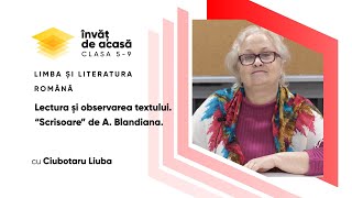 "Lectura și observarea textului. “Scrisoare” de A.Blandiana"