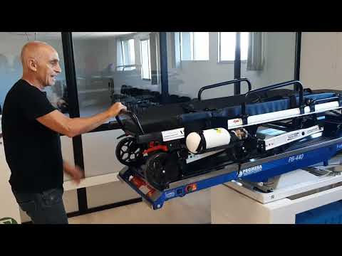 PROMEBA PB-440 instrucciones básicas para la descarga de la camilla
