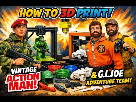The world of printing Vintage toys repair with 3D printing Action man #gijoe  #actionman  #toy