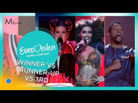Eurovision Song Contest 2010-2018. Winner vs runner-up vs 3rd place (based on my opinion)