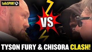 MUST WATCH!! 🔥 Tyson Fury & Derek Chisora CLASH after Joyce v Parker