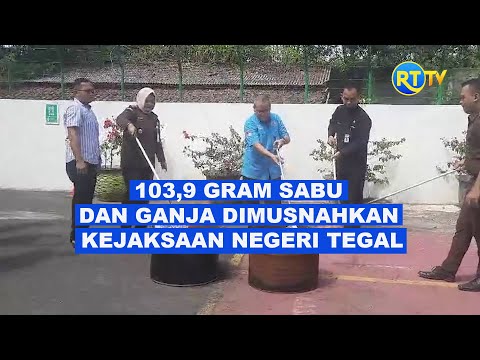 103,9 Gram Sabu dan Ganja Dimusnahkan Kejaksaan Negeri Tegal