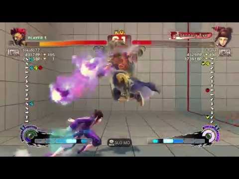 tokido77 (Akuma) vs lutuna (Juri) ranked USF4