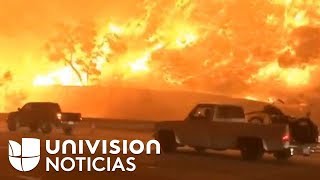 Conducir por “el infierno”, así describe un motorista su paso por carretera incendiada en California