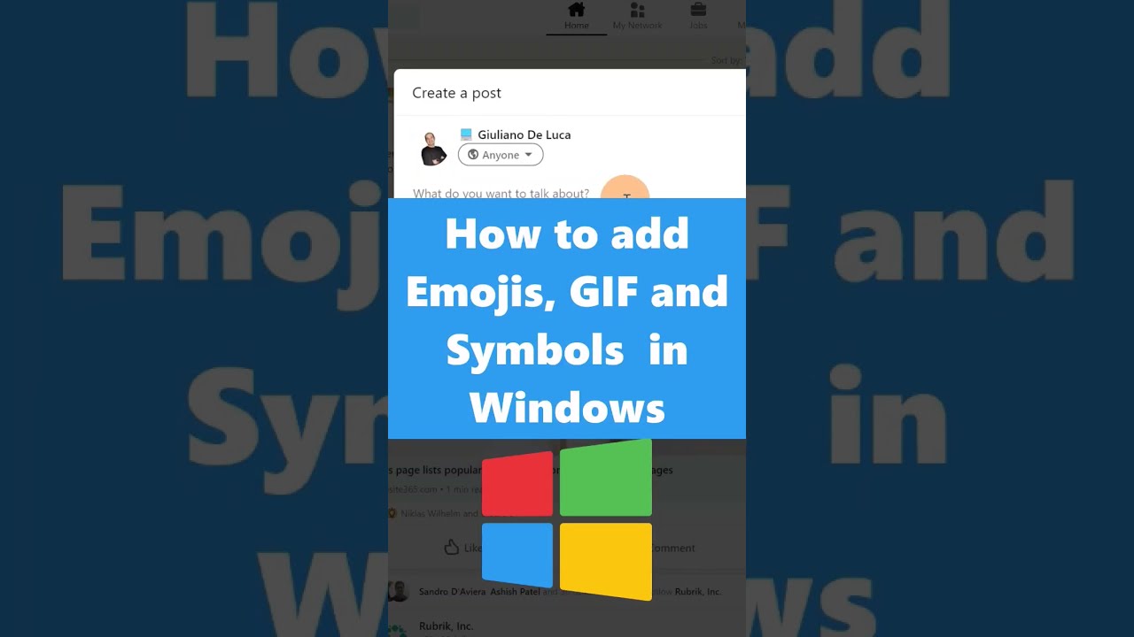 How to add Emojis, GIF and Symbols in Windows