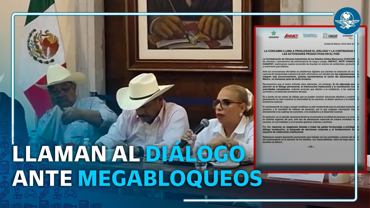 Paro transportistas  Concamin pide diálogo ante bloqueos en México