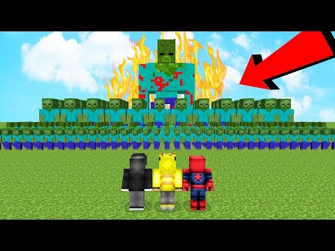 ISMETRG VS 1000 TANE KORKUNÇ ZOMBİ ORDUSU! - Minecraft