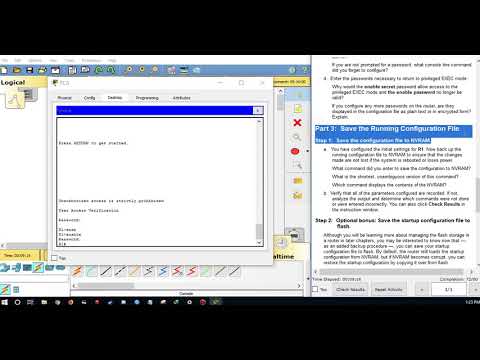 6.4.1.3 Packet Tracer - Configure Initial Router Settings
