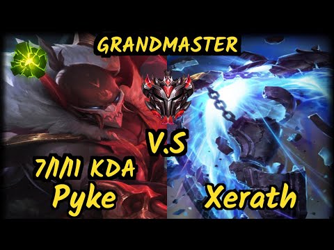 CNB Turtle (PYKE) vs XERATH - 7/1/11 KDA BOTTOM SUPPORT GAMEPLAY - BR Ranked GRANDMASTER