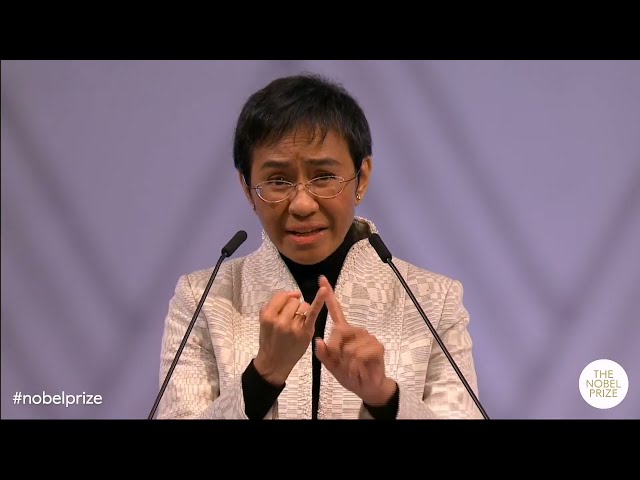 FULL TEXT: Maria Ressa’s speech at Nobel Peace Prize awarding