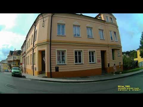 CZ: Luby (Schönbach). Karlovarský kraj. Rundfahrt durch die Stadtmitte. September 2023