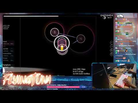 [7.93⭐Live] FlyingTuna | Camellia - Bloody kiss [Hemophilia] 96.11% {#2 💖 17❌} - osu!