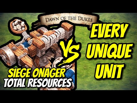 SIEGE ONAGER vs EVERY UNIQUE UNIT (Total Resources) | AoE II: Definitive Edition