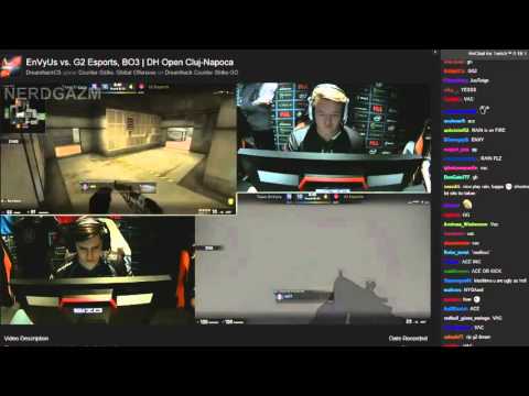 CS:GO - G2  Kinguin RAIN INSANE 1V5 VS ENVYUS w TWITCH CHAT