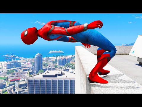 GTA 5 Falling off Highest Buildings #43 (Funny Moments & Gameplay Fails)