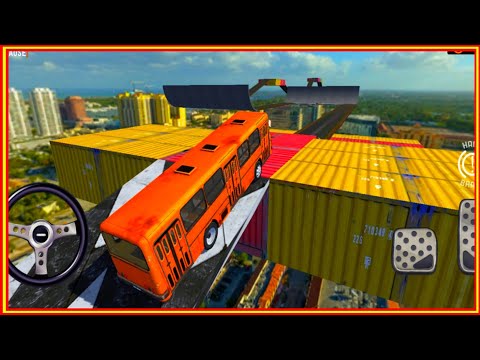 Impossible Bus Driving : Crazy Stunt driving Sim Amazing Android Gameplay 💯