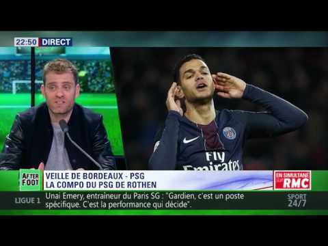 After Foot du jeudi - 09/02 – Partie 7/10 - PSG/Bordeaux: la compo du PSG de Rothen