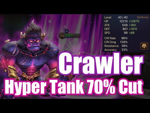 New Hyper Tank Debut! Crawler has insane damage cut 70%🦾🦾🦾【Summoners War RTA】
