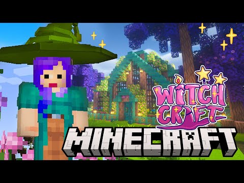 Building a Green House For Flower MAGIC ✨ | Ep2 | Minecraft Witch Craft SMP