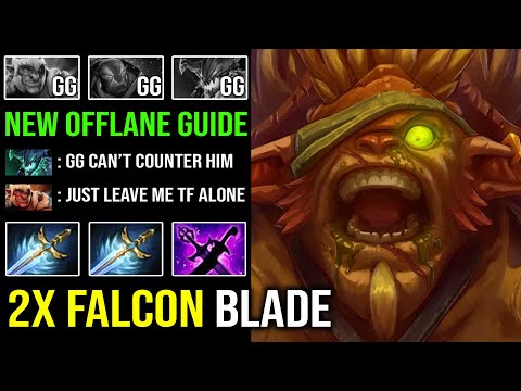 CRAZY 2x Double Falcon Blade Offlane Bristleback | 100% Deleted Enemy with Fountain Dive Dota 2