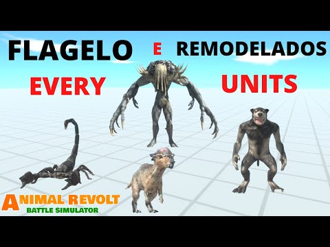 Flagelo e Remodelados - Every Units - Todas as Unidades - Animal Revolt Battle Simulator