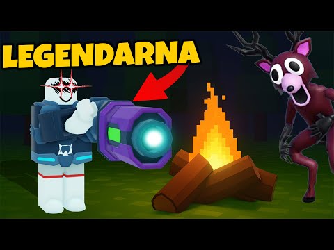 ❄️ 100 DAYS IN THE WOODS BUT I HAVE A LEGENDARY WEAPON!? | ROBLOX |
