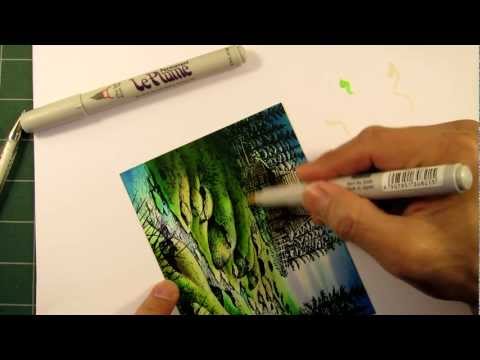 Stampscapes 101: Video 32B.  From Winter to Spring. Part 2 of 2.