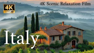 Flying over Italy (4K) Landscapes with Relaxing Music + Natural Sounds ANTI STRESS