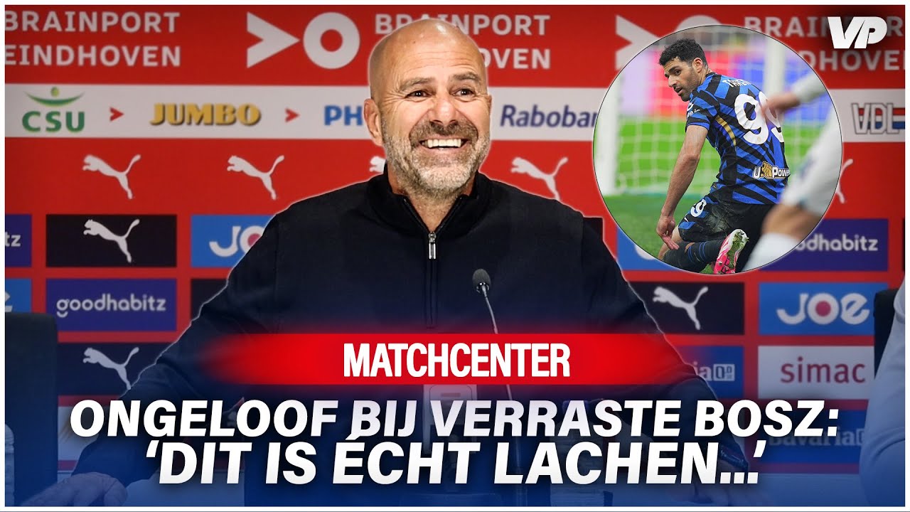 Thumbnail for article: Bosz verrast op PSV-persconferentie: 'Daarom geloof ik het namelijk niet...'
