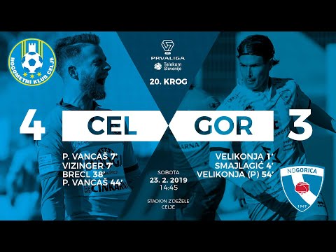20.krog: Celje - Gorica 4:3 ; Prva liga Telekom Slovenije 2018/2019