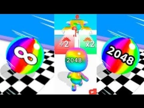 Ball Run Infinity vs Ball Run 2048 : Merge Number vs Man Runner 2048 : Run and Merge #cutiepie22yt