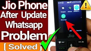 Jio Phone Whatsapp install error Problem solved | How to fix whatsapp problem on JioPhone