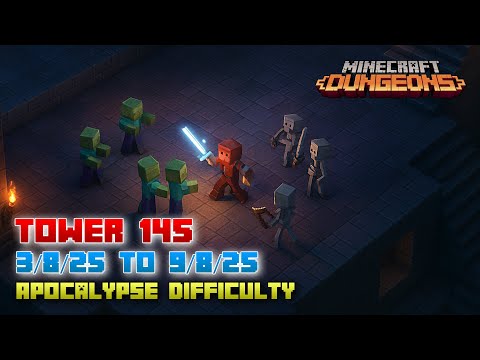 The Tower 145 [Apocalypse] Full Climb, Guide & Strategy, Minecraft Dungeons Fauna Faire