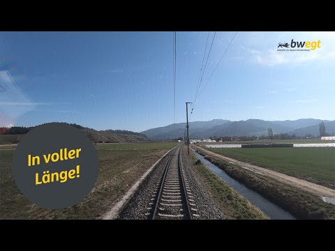 Führerstandsmitfahrt von Freiburg nach Elzach mit bwegt auf der Elztalbahn